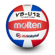 Elite Competition Volleyball VBU12 Series Red/White/Blue, USAV Approved Lightweight 12 & Under Game Volleyball
