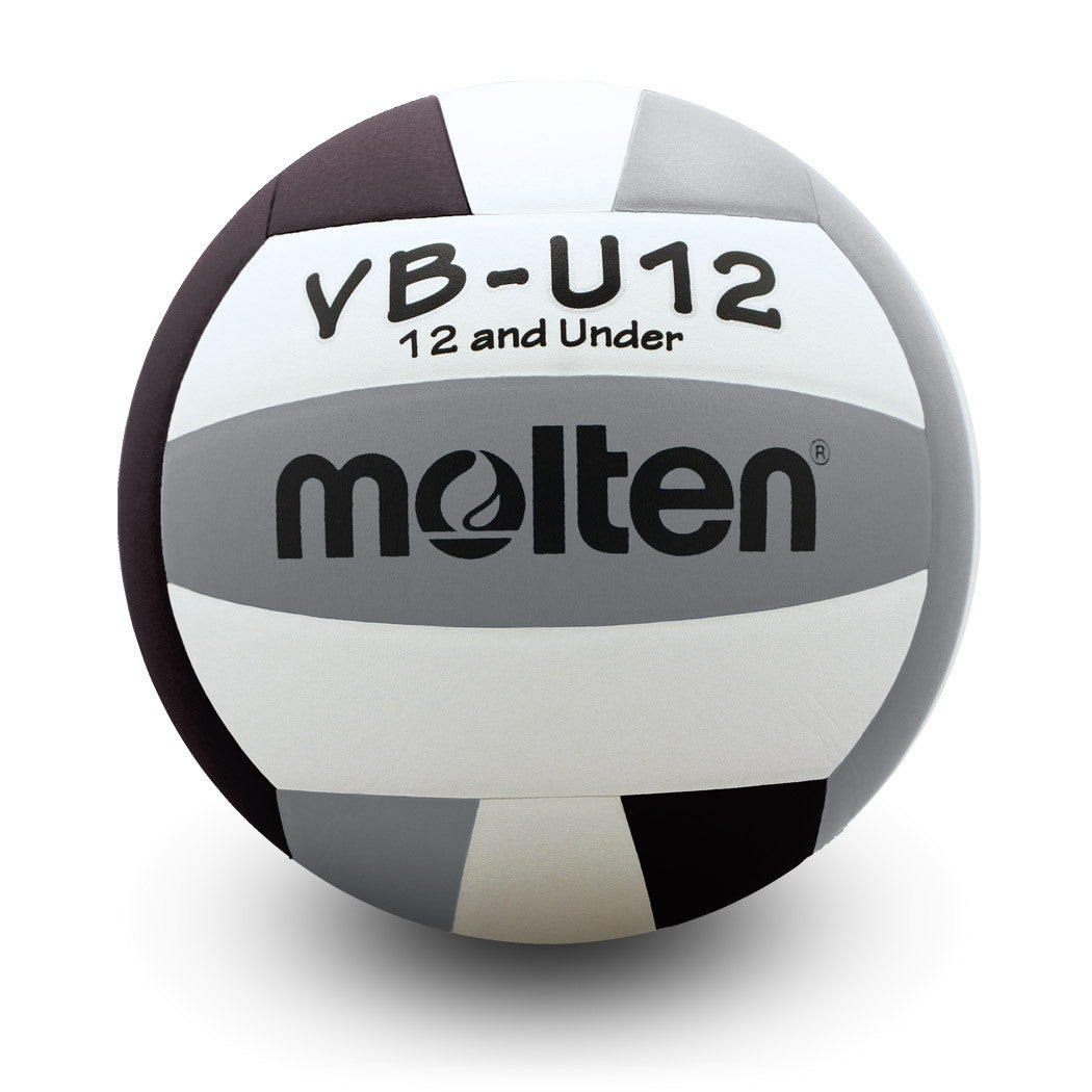 Elite Competition Volleyball VBU12 SeriesBlack/Silver/White Lightweight 12 & Under Game Volleyball