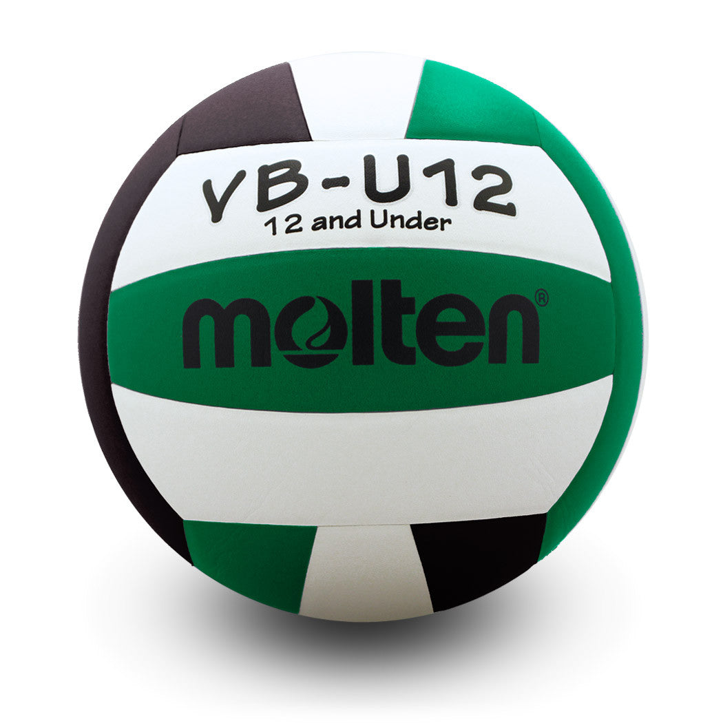 Elite Competition Volleyball VBU12 SeriesBlack/Green/White Lightweight 12 & Under Game Volleyball