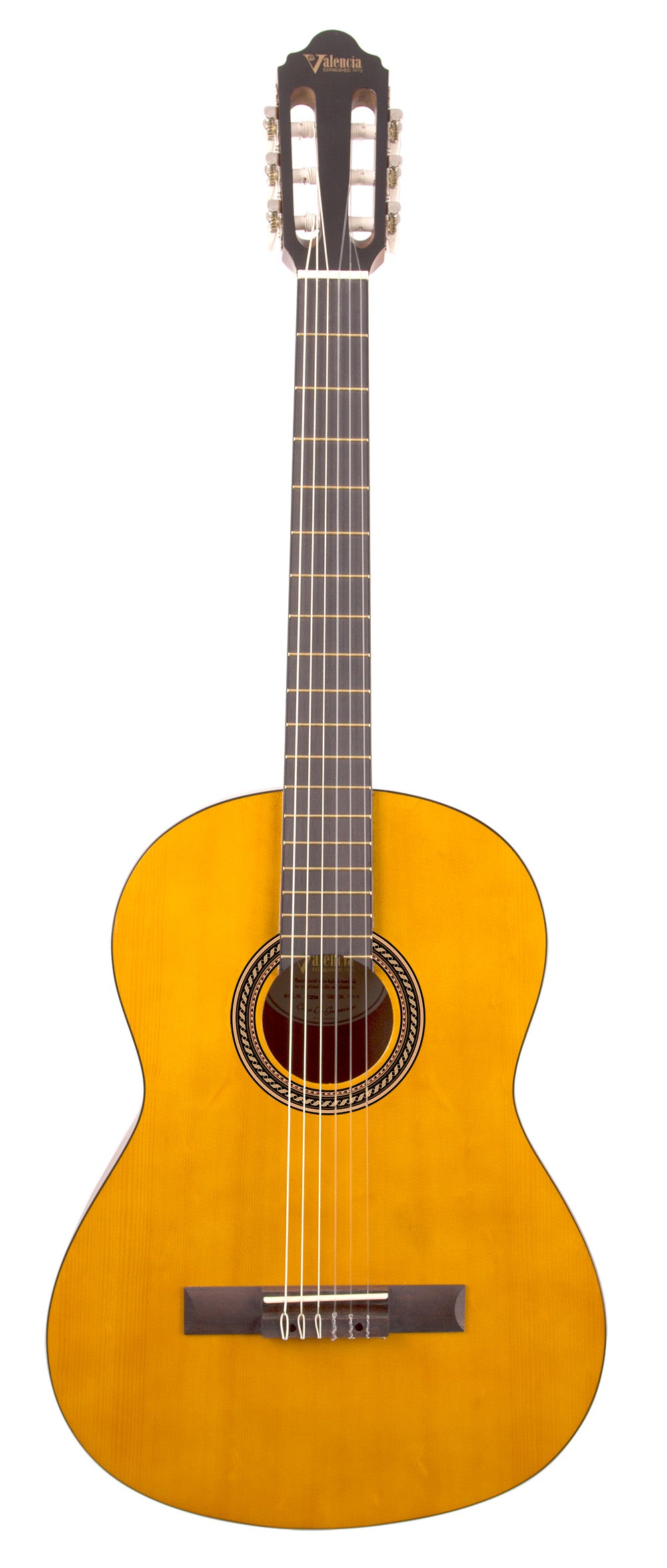 Valencia VC204H 200 Series Classical Guitar. Antique Natural Finish Hybrid Slim Neck