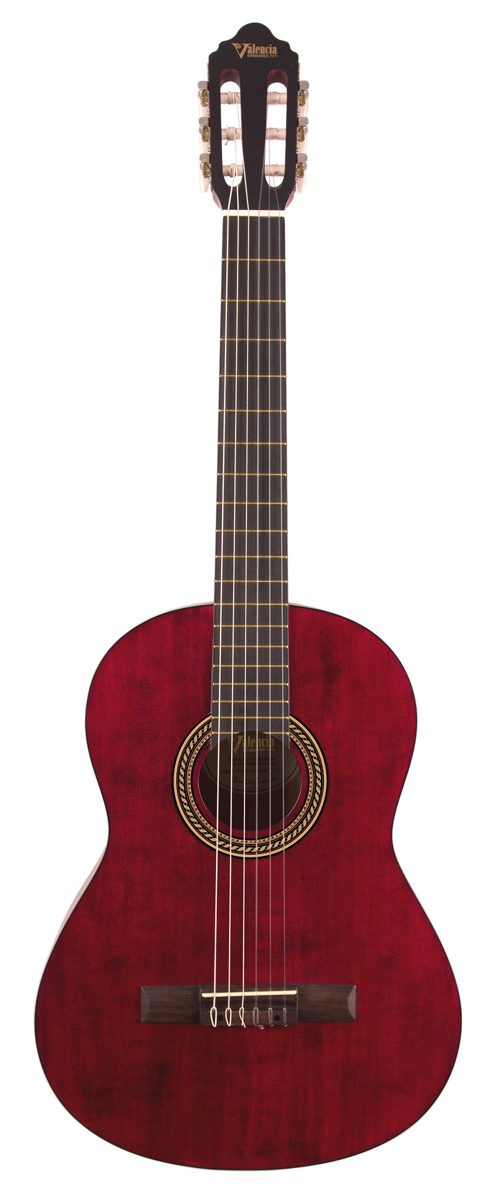 Valencia VC204TWR 200 Series Classical Guitar. Transparent Wine