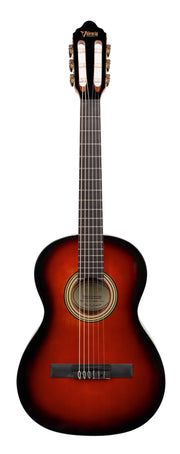 Valencia VC263HCSB 260 Series 3/4 Size Classical Guitar. Classic Sunburst Hybrid Slim Neck