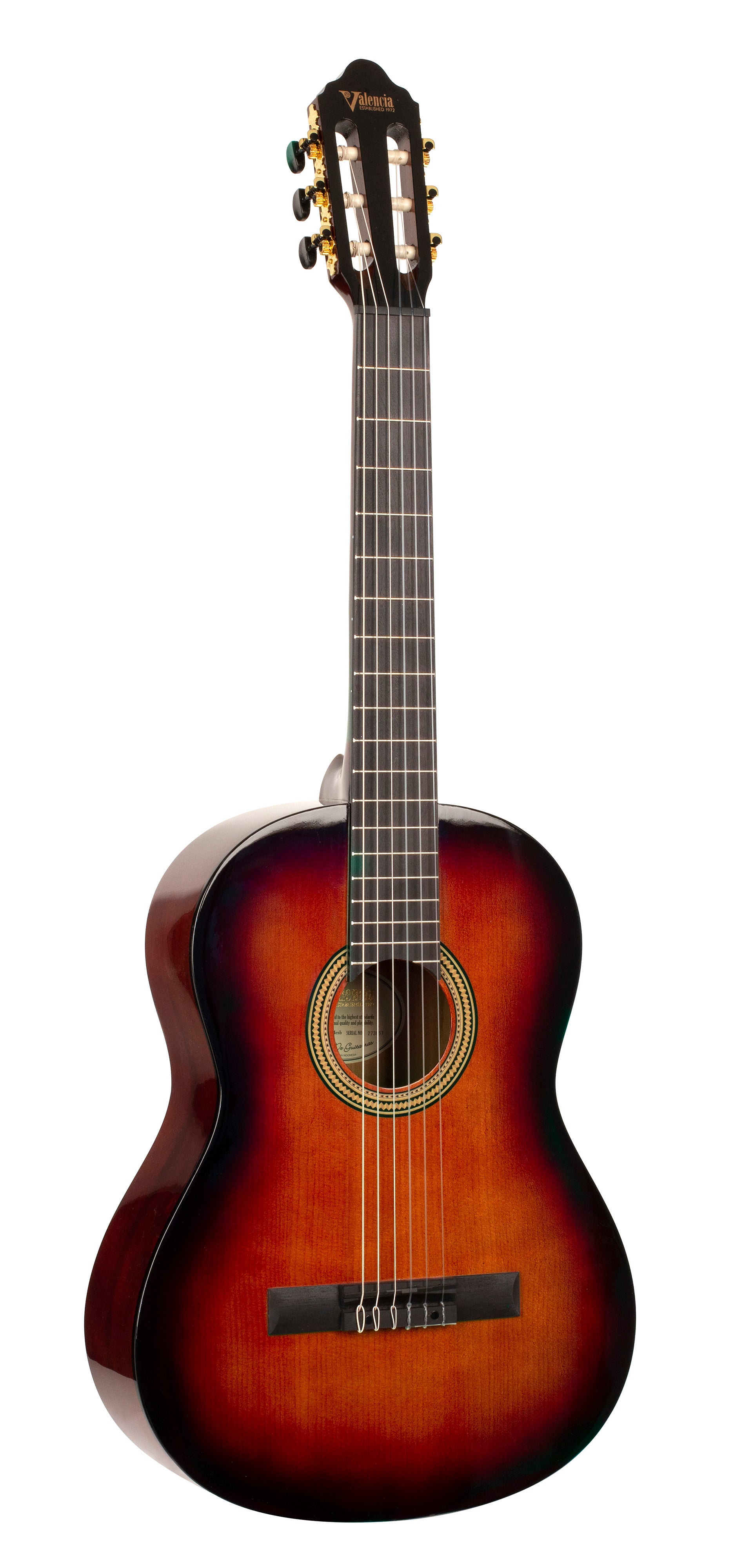 Valencia VC264CSB 260 Series Classical Guitar. Classic Sunburst