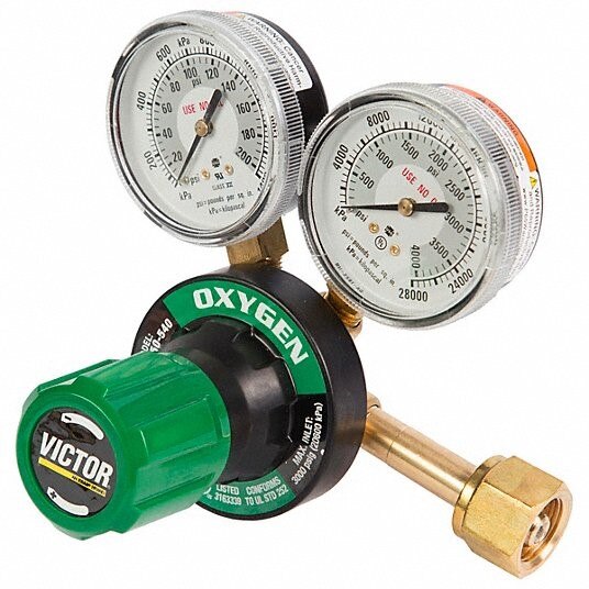 Regulator, Heavy-Duty, Single Stage, Oxygen Gas