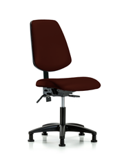 Rutledge Vinyl Chair - Desk Height with Medium Back & Stationary Glides in Burgundy Trailblazer Vinyl