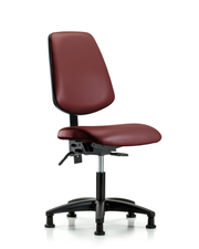 Rutledge Vinyl Chair - Desk Height with Medium Back, Seat Tilt, & Stationary Glides in Borscht Supernova Vinyl