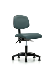 Rutledge Vinyl Chair - Desk Height with Stationary Glides in Colonial Blue Trailblazer Vinyl