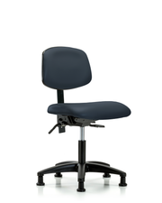 Rutledge Vinyl Chair - Desk Height with Stationary Glides in Imperial Blue Trailblazer Vinyl