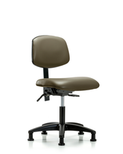 Rutledge Vinyl Chair - Desk Height with Stationary Glides in Taupe Supernova Vinyl