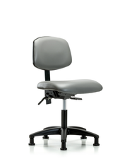 Rutledge Vinyl Chair - Desk Height with Stationary Glides in Sterling Supernova Vinyl
