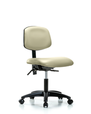 Rutledge Vinyl Chair - Desk Height with Seat Tilt & Casters in Adobe White Trailblazer Vinyl