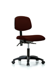 Rutledge Vinyl Chair - Desk Height with Seat Tilt & Casters in Burgundy Trailblazer Vinyl