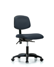 Rutledge Vinyl Chair - Desk Height with Seat Tilt & Casters in Imperial Blue Trailblazer Vinyl