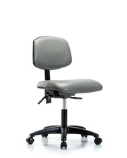 Rutledge Vinyl Chair - Desk Height with Seat Tilt & Casters in Sterling Supernova Vinyl