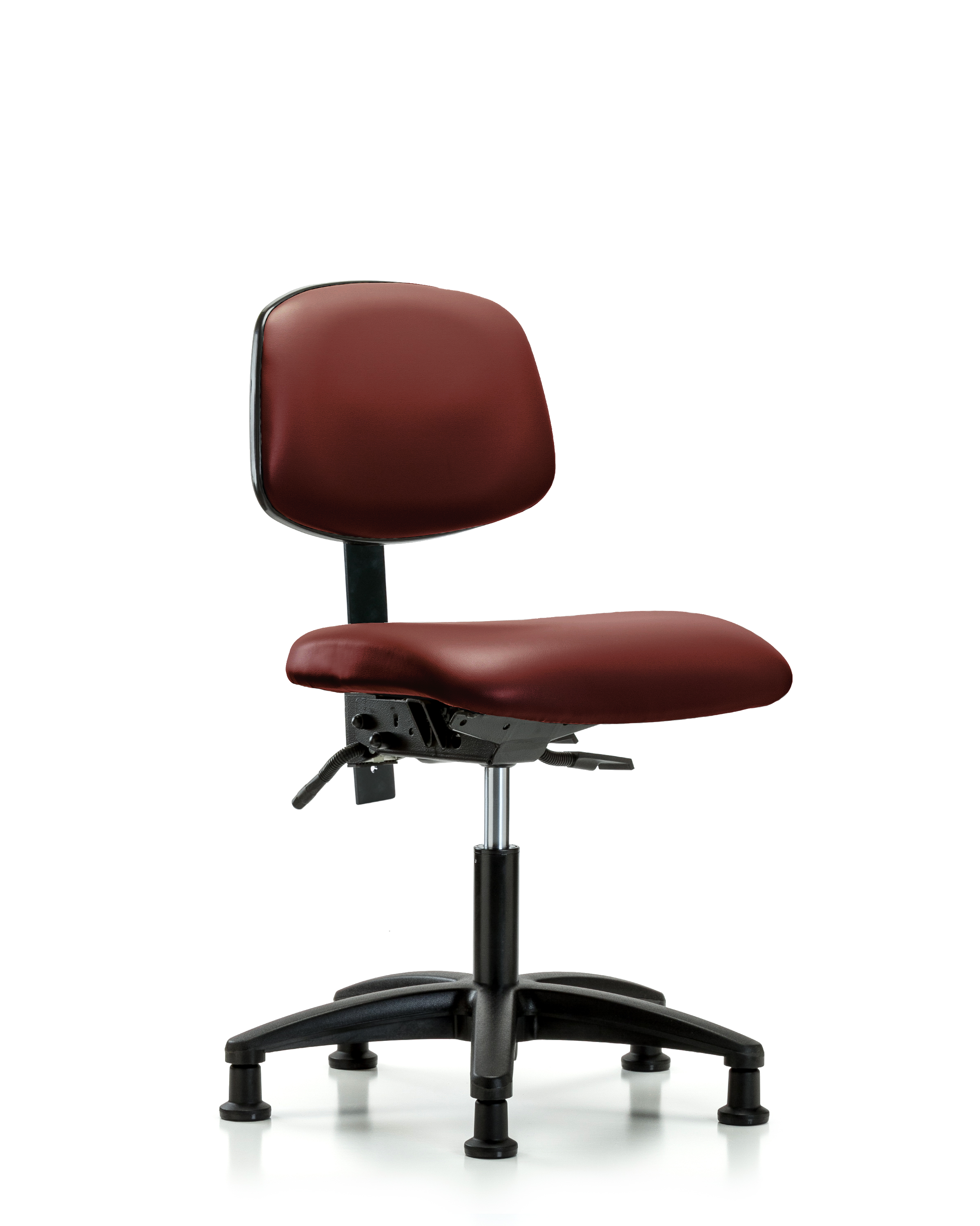 Rutledge Vinyl Chair - Desk Height with Seat Tilt & Stationary Glides in Borscht Supernova Vinyl