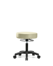 Vinyl Mini-Stool - Desk Height with Casters in Adobe White Trailblazer Vinyl