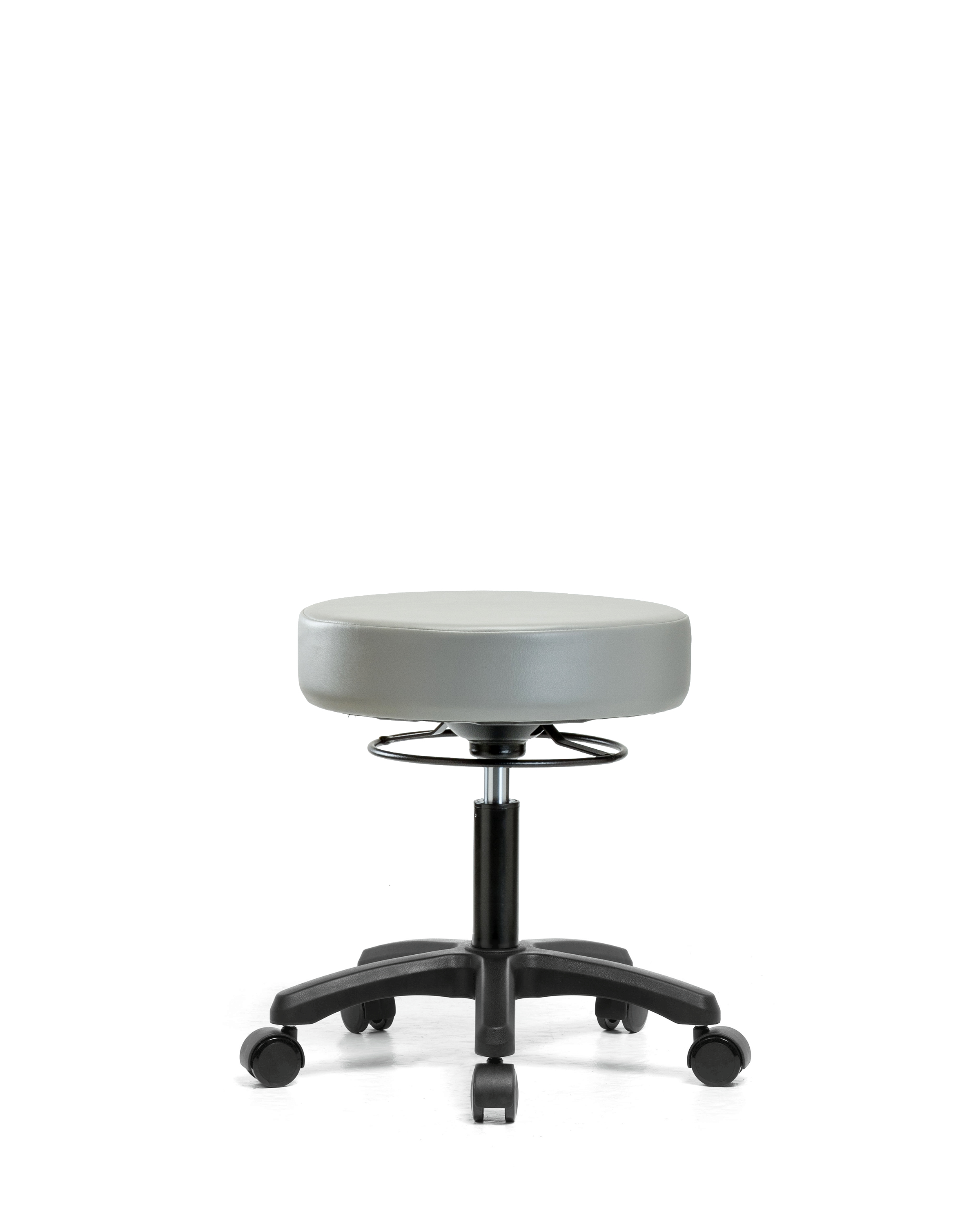 Vinyl Mini-Stool - Desk Height with Casters in Dove Trailblazer Vinyl