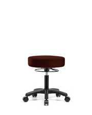 Vinyl Mini-Stool - Desk Height with Casters in Burgundy Trailblazer Vinyl