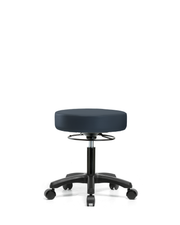 Vinyl Mini-Stool - Desk Height with Casters in Imperial Blue Trailblazer Vinyl