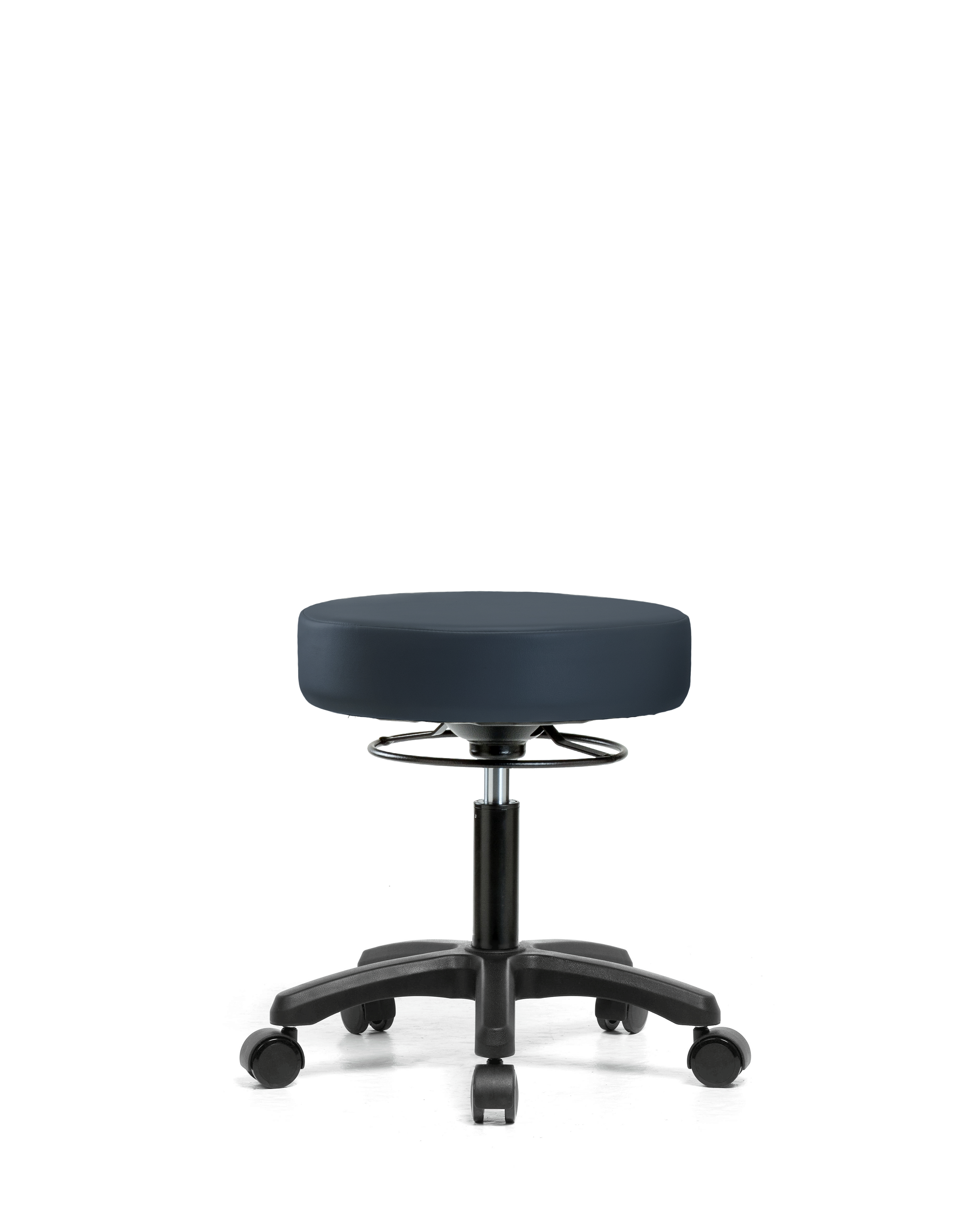 Vinyl Mini-Stool - Desk Height with Casters in Imperial Blue Trailblazer Vinyl