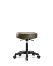 Vinyl Mini-Stool - Desk Height with Casters in Taupe Supernova Vinyl