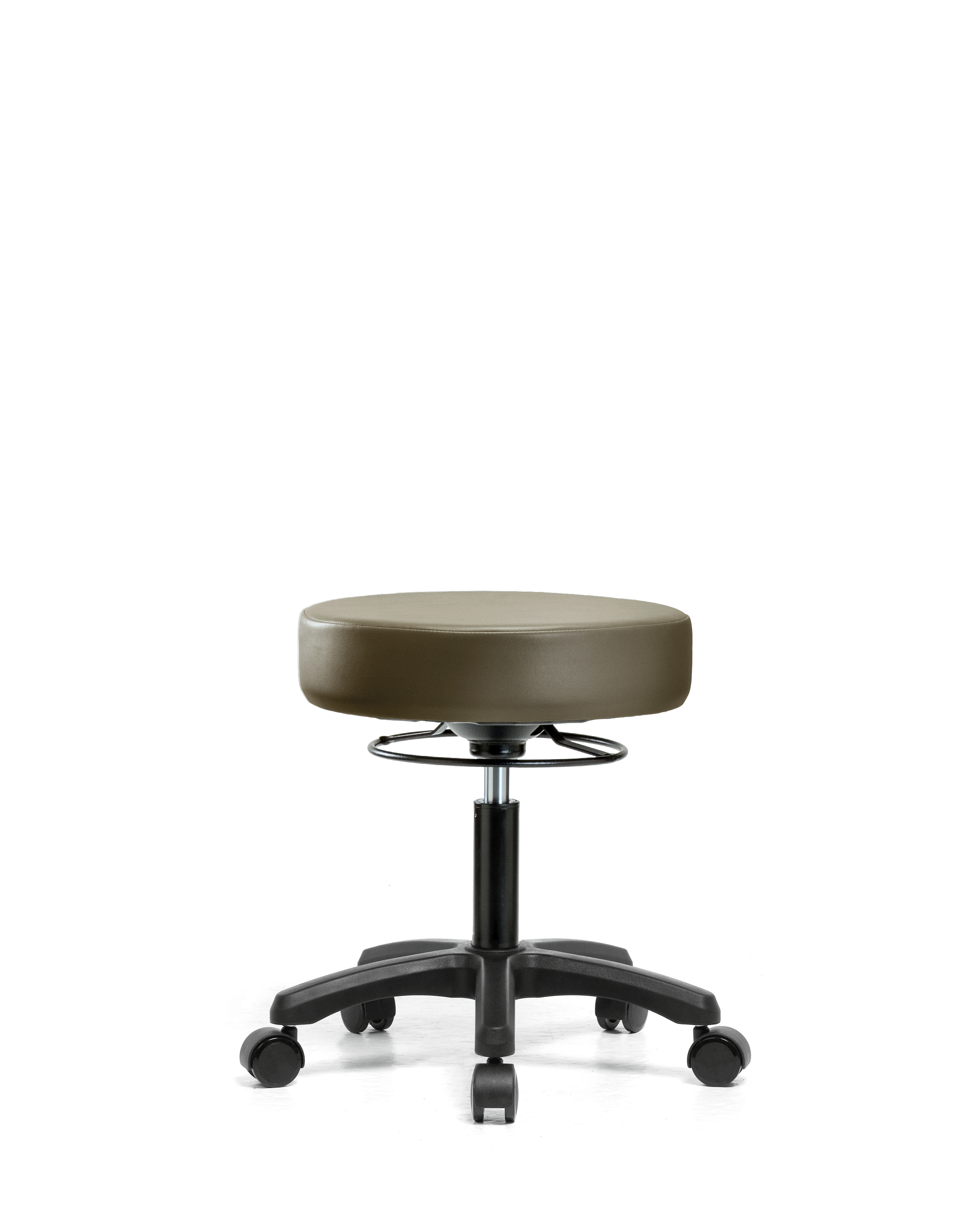 Vinyl Mini-Stool - Desk Height with Casters in Taupe Supernova Vinyl