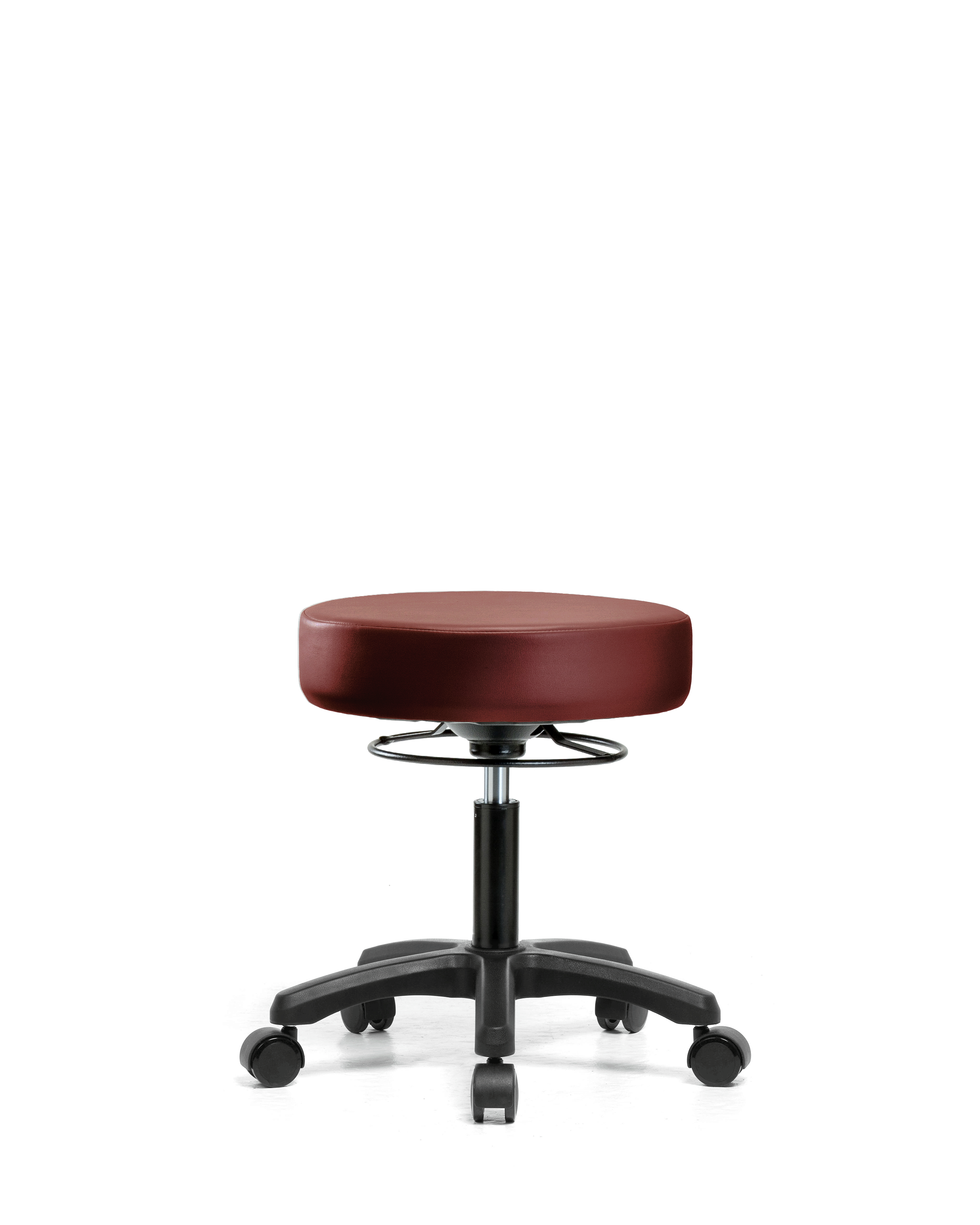 Vinyl Mini-Stool - Desk Height with Casters in Borscht Supernova Vinyl
