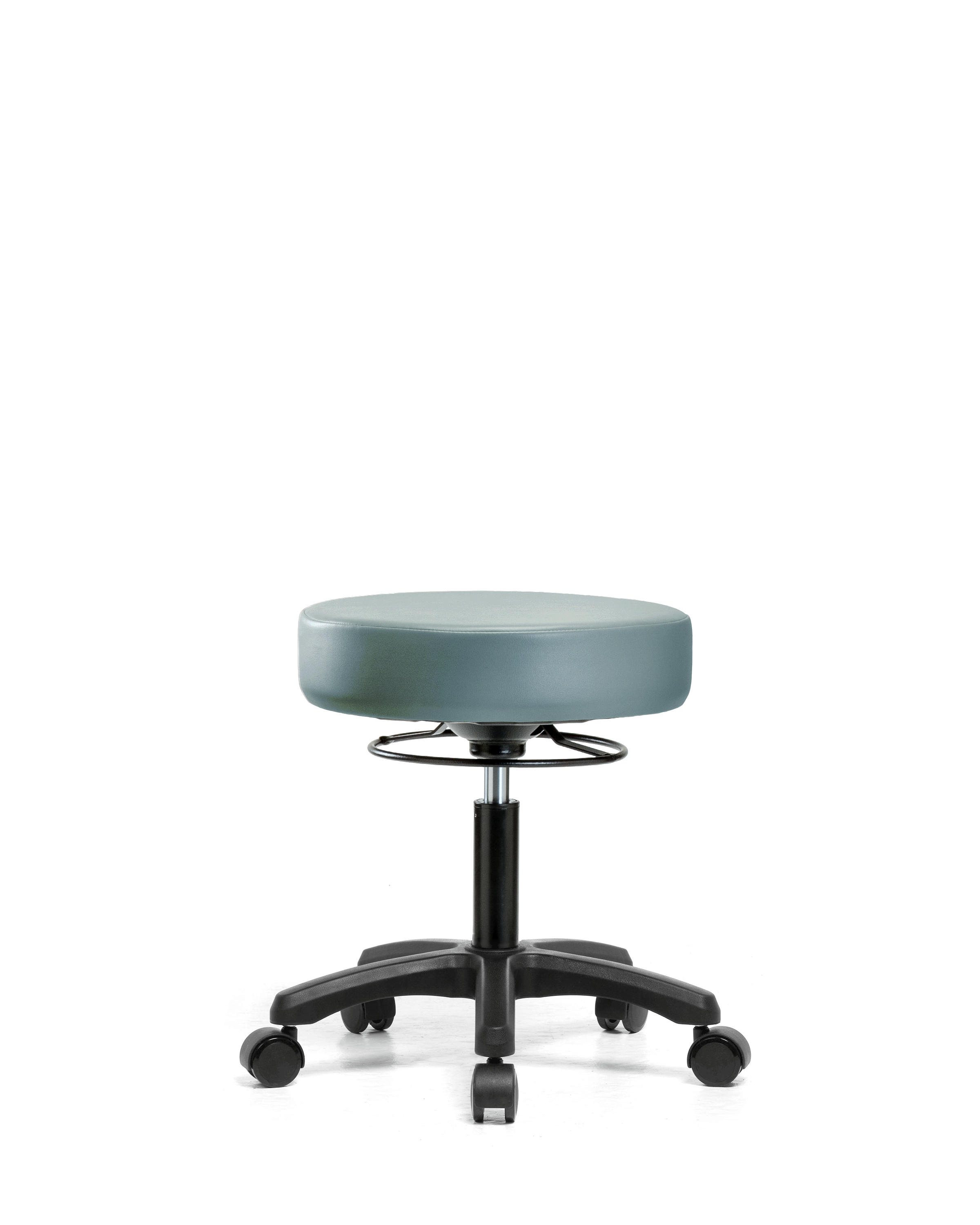 Vinyl Mini-Stool - Desk Height with Casters in Storm Supernova Vinyl