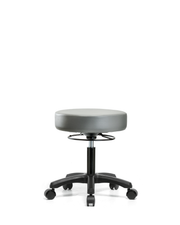 Vinyl Mini-Stool - Desk Height with Casters in Sterling Supernova Vinyl