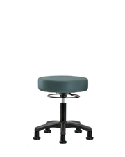 Vinyl Mini-Stool - Desk Height with Stationary Glides in Colonial Blue Trailblazer Vinyl