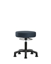 Vinyl Mini-Stool - Desk Height with Stationary Glides in Imperial Blue Trailblazer Vinyl