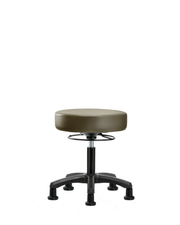 Vinyl Mini-Stool - Desk Height with Stationary Glides in Taupe Supernova Vinyl