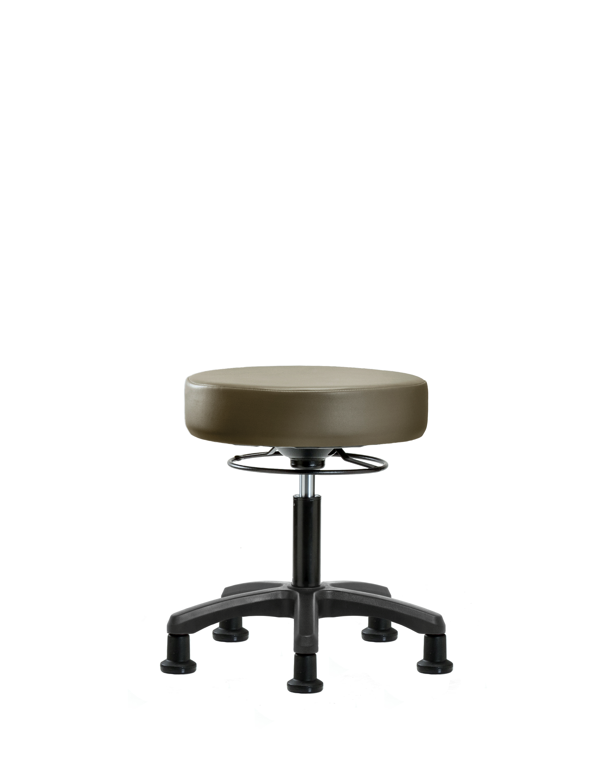 Vinyl Mini-Stool - Desk Height with Stationary Glides in Taupe Supernova Vinyl