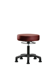 Vinyl Mini-Stool - Desk Height with Stationary Glides in Borscht Supernova Vinyl