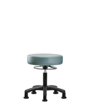 Vinyl Mini-Stool - Desk Height with Stationary Glides in Storm Supernova Vinyl