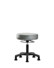 Vinyl Mini-Stool - Desk Height with Stationary Glides in Sterling Supernova Vinyl