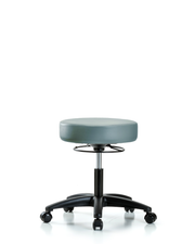 Rutledge Vinyl Stool without Back - Desk Height with Casters in Storm Supernova Vinyl