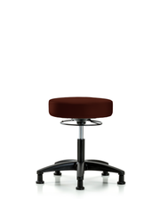 Rutledge Vinyl Stool without Back - Desk Height with Stationary Glides in Burgundy Trailblazer Vinyl
