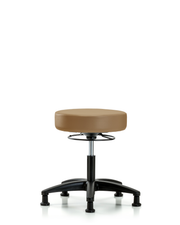 Rutledge Vinyl Stool without Back - Desk Height with Stationary Glides in Taupe Trailblazer Vinyl