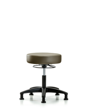 Rutledge Vinyl Stool without Back - Desk Height with Stationary Glides in Taupe Supernova Vinyl