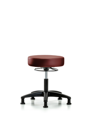 Rutledge Vinyl Stool without Back - Desk Height with Stationary Glides in Borscht Supernova Vinyl
