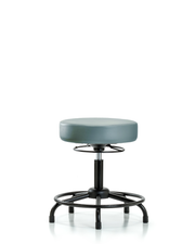 Rutledge Vinyl Stool without Back - Desk Height with Round Tube Base & Stationary Glides in Storm Supernova Vinyl