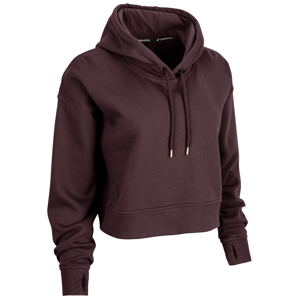 Victory Fleece Women's Crop Hoodie - Maroon - Womens - Large