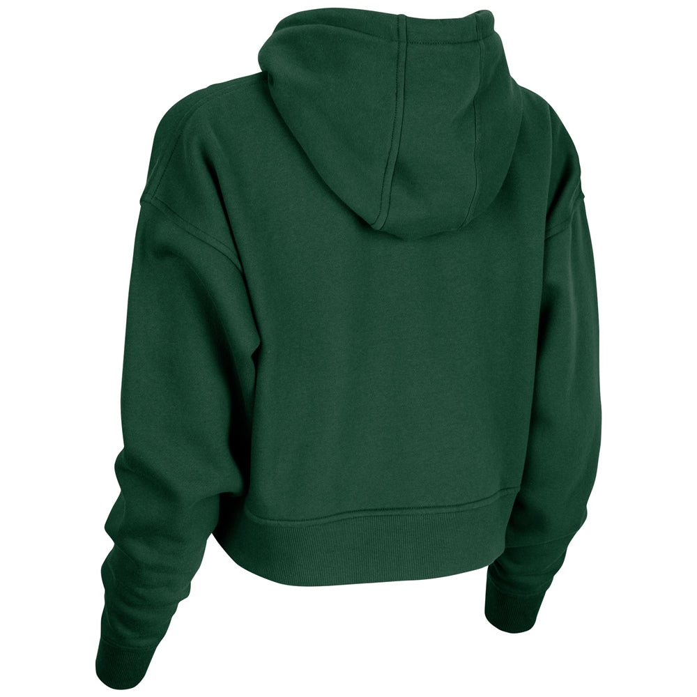 Victory Fleece Women's Crop Hoodie - Forest Green - Womens - Small