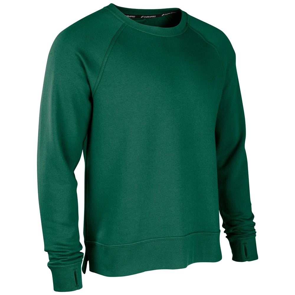 Victory Fleece Men's Split Hem Crew - Forest Green - Adult - XXLarge