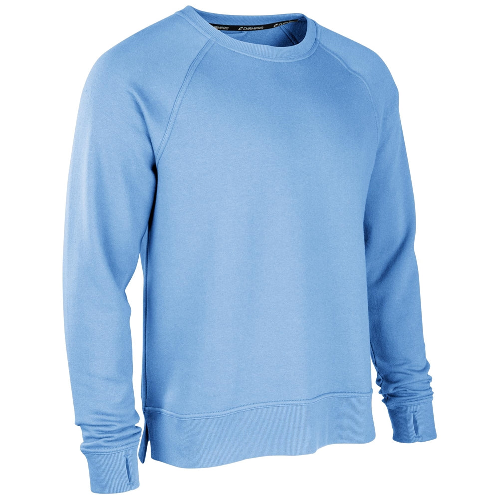 Victory Fleece Men's Split Hem Crew - Light Blue - Adult - XXLarge