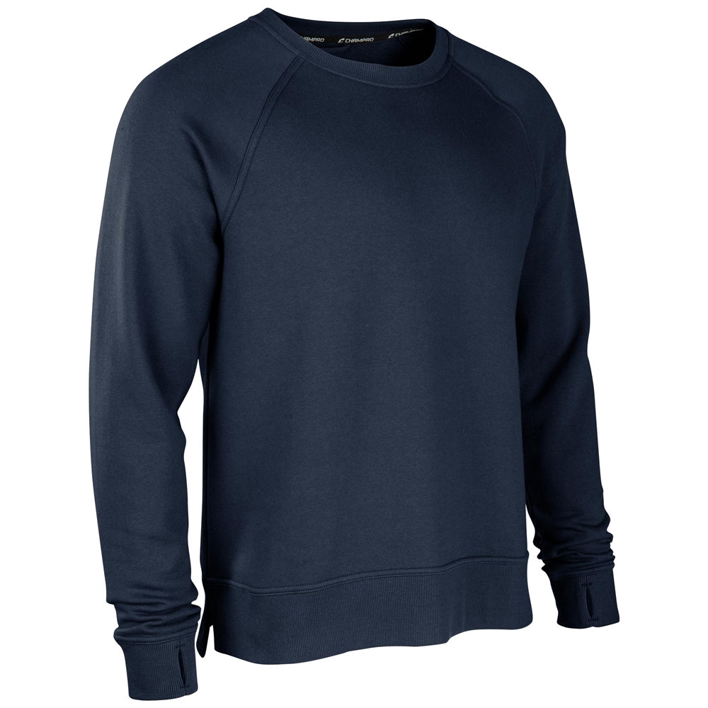 Victory Fleece Men's Split Hem Crew - Navy - Adult - Extra-Large