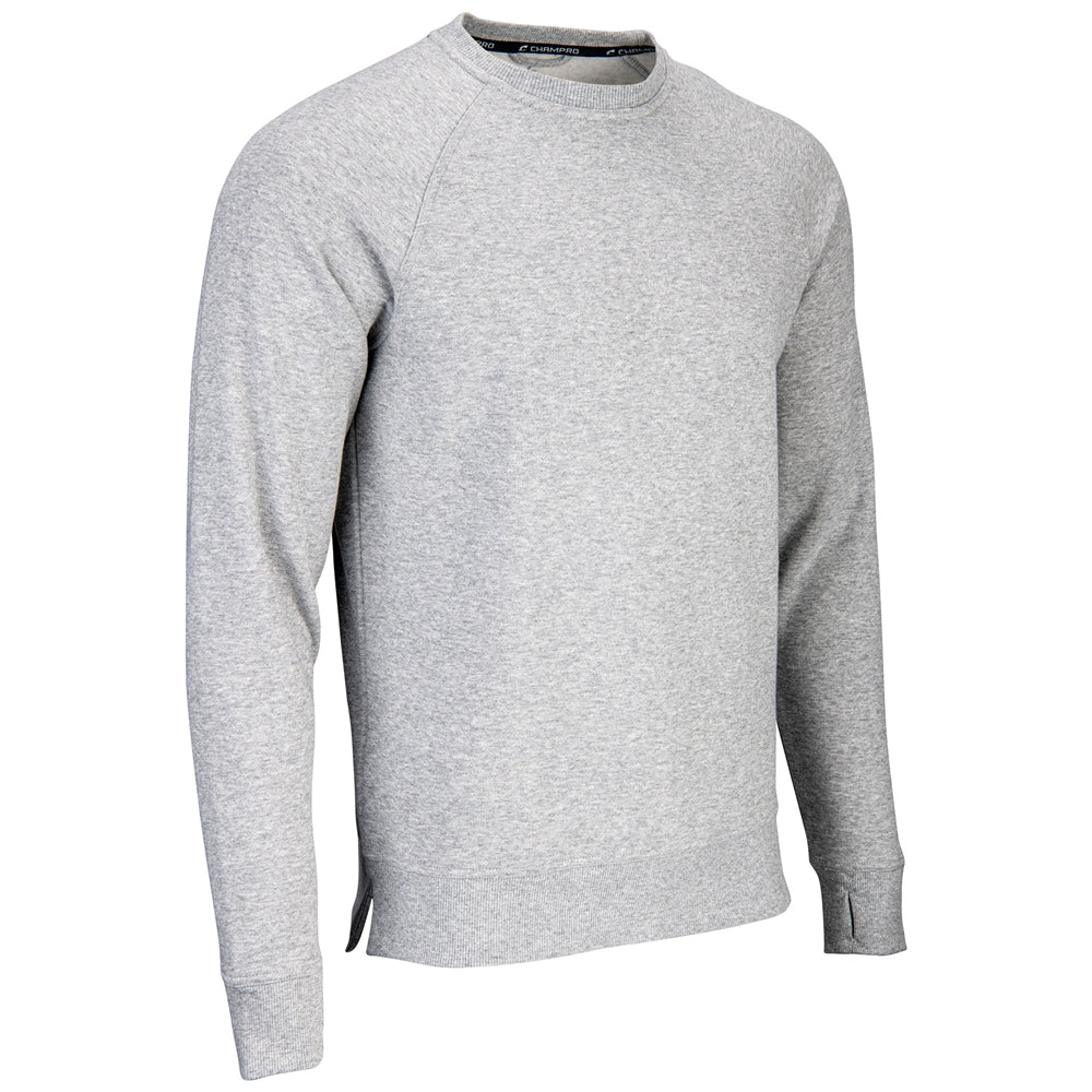 Victory Fleece Men's Split Hem Crew - Oxford Heather Grey - Adult - Large