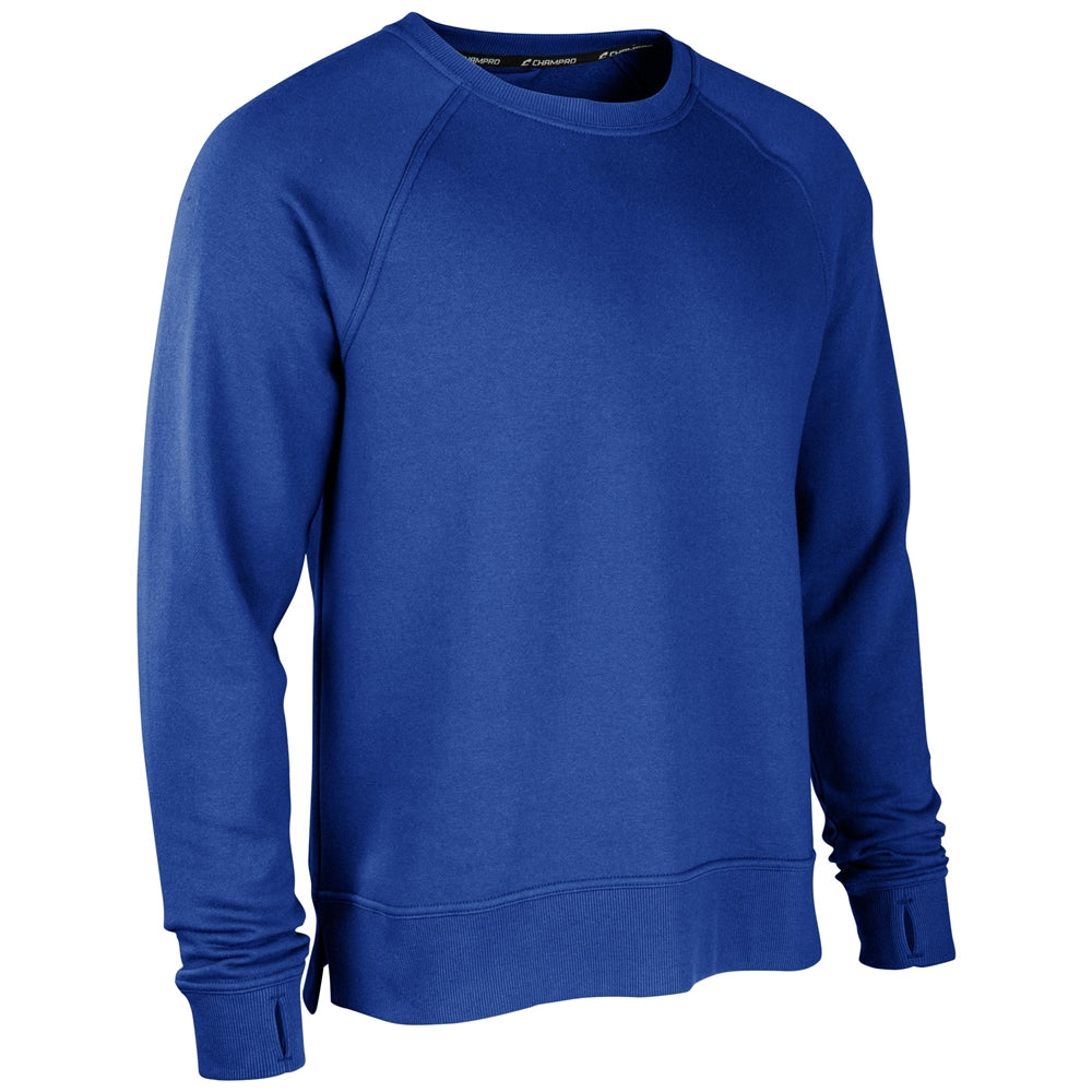 Victory Fleece Men's Split Hem Crew - Royal - Adult - 4XL