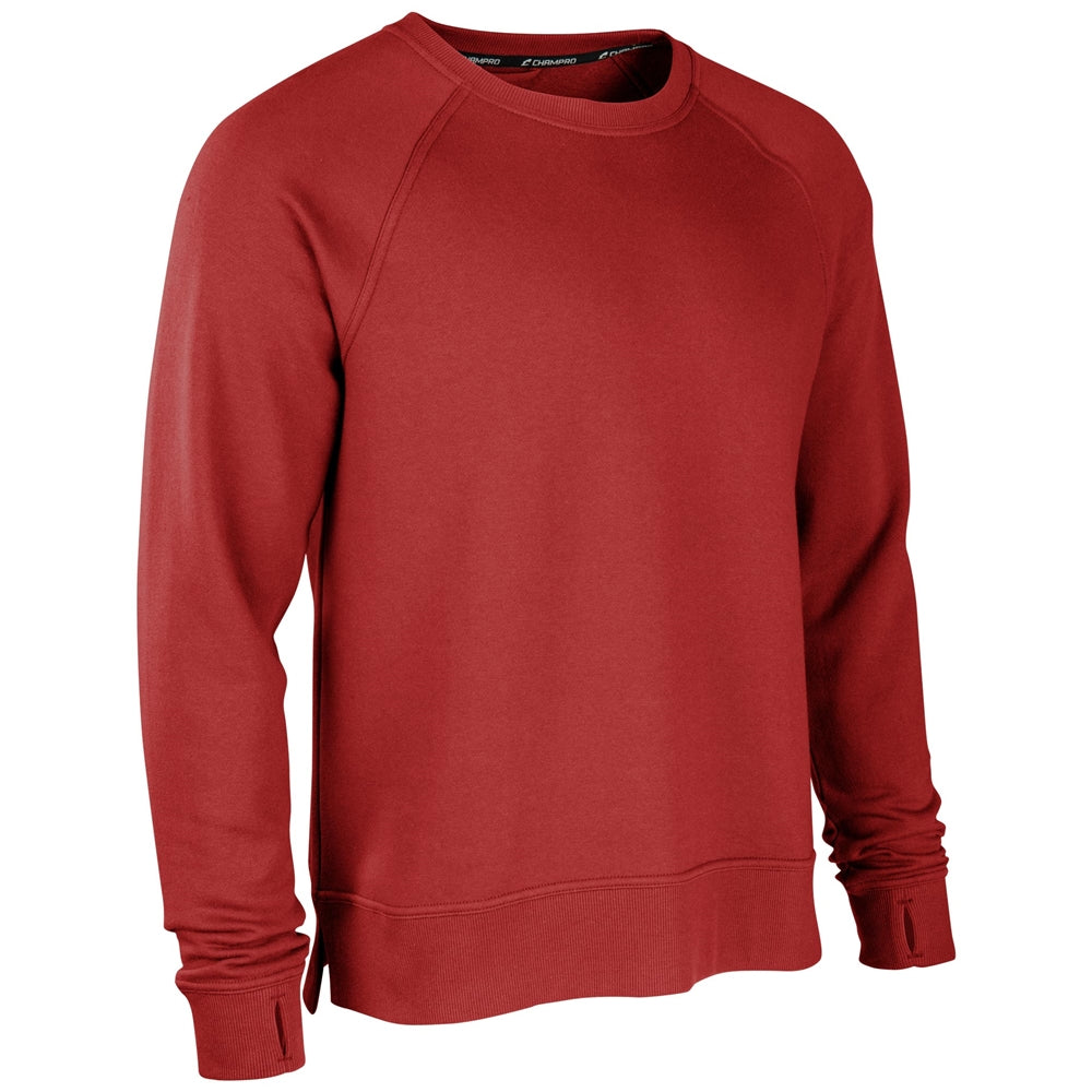 Victory Fleece Men's Split Hem Crew - Scarlet - Adult - 3XL